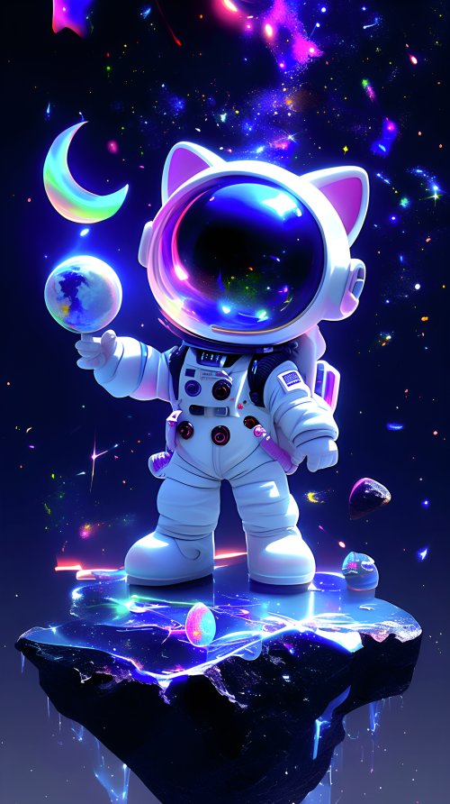 Kitty Astronaut Galaxy Explorer