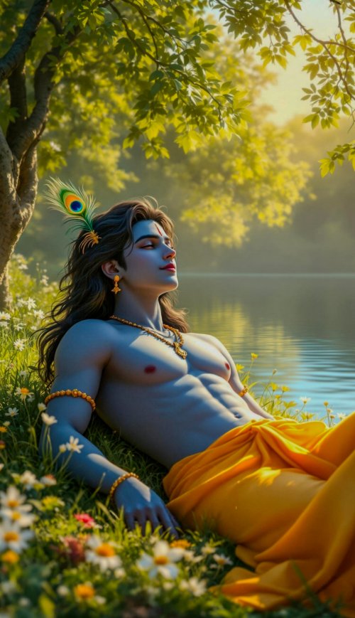 Krishna's Lakeside Serenity - Related OpersCraft wallpaper