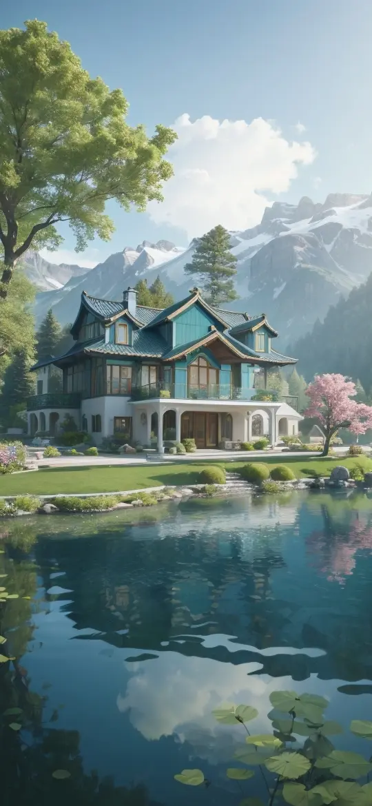 Lakeside Mountain Villa - Related OpersCraft wallpaper