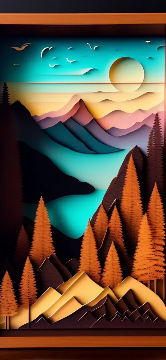 Layered Mountain Landscape - Related OpersCraft wallpaper