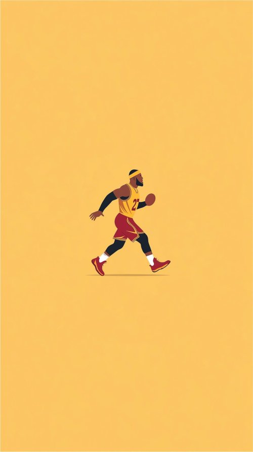 LeBron_James_Minimalist_Dribble - art Wallpaper
