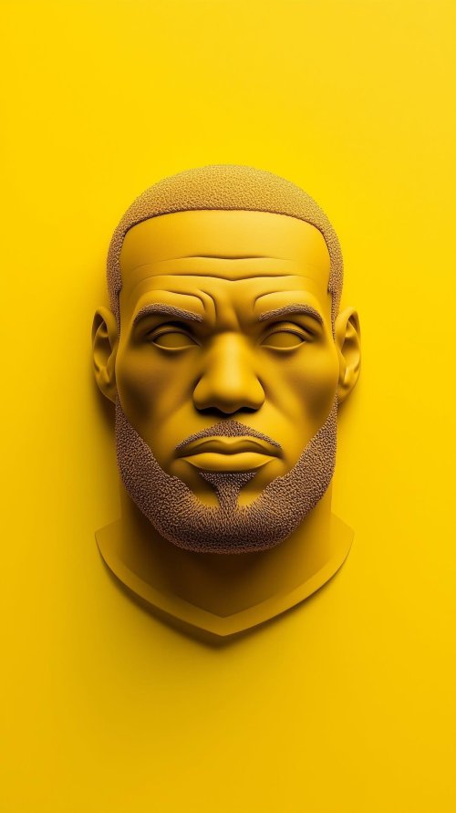 LeBron_James_Monochromatic_Yellow - art Wallpaper