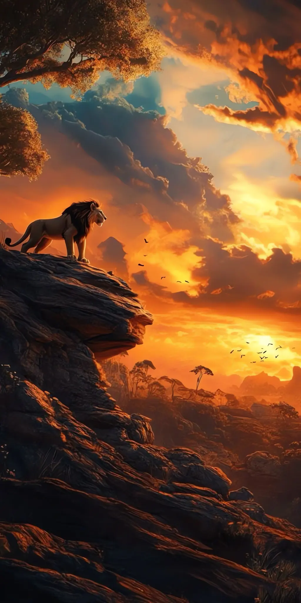 Lion's Sunset Majesty