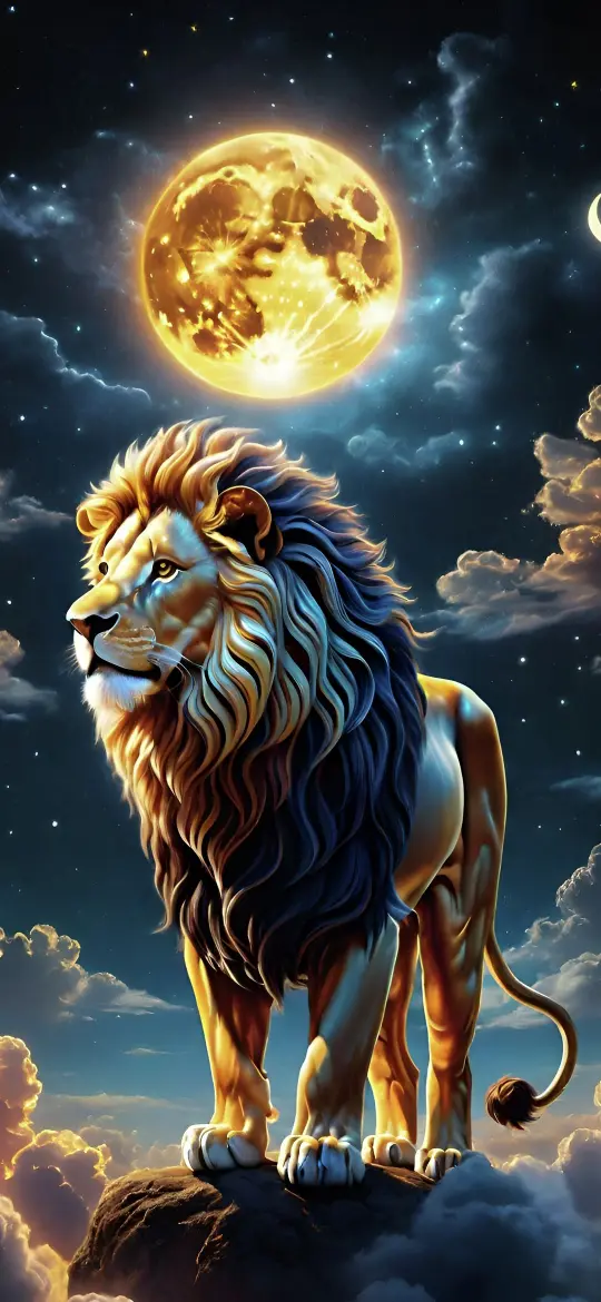 Lion Under Moonlight Majesty - Related OpersCraft wallpaper