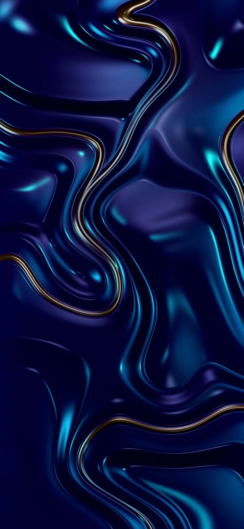 Liquid Blue Gold Swirls - Related OpersCraft wallpaper