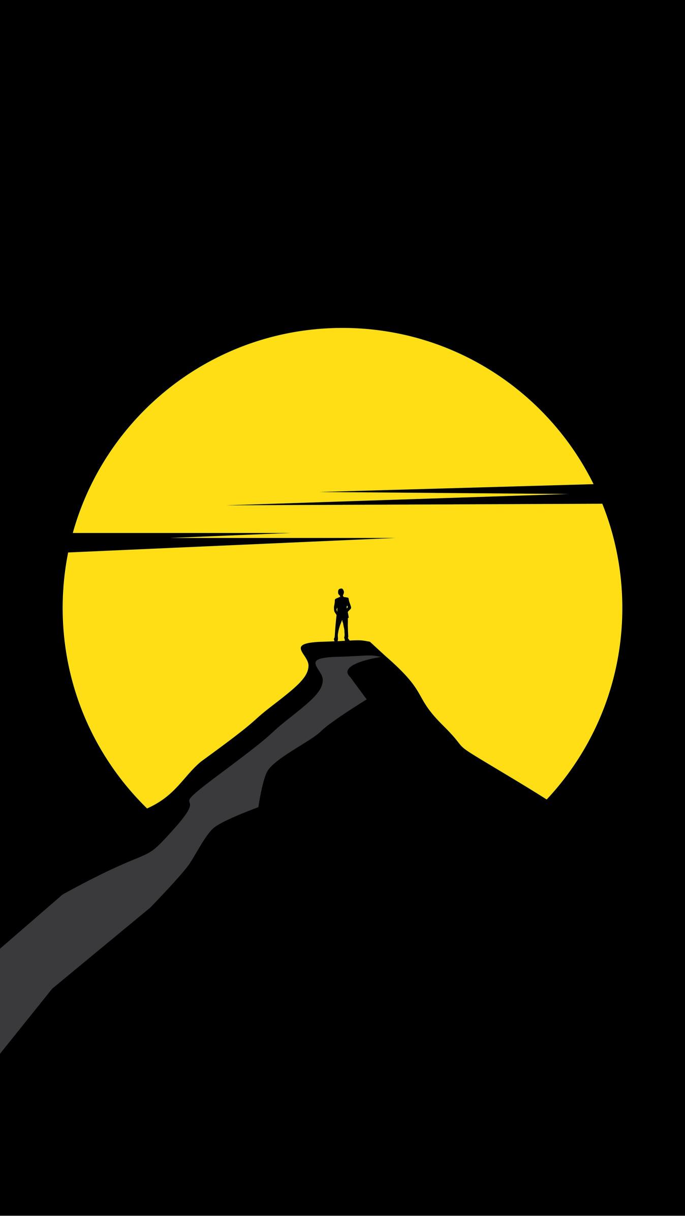 Lone Figure at Sunset - Related Tablet wallpaper