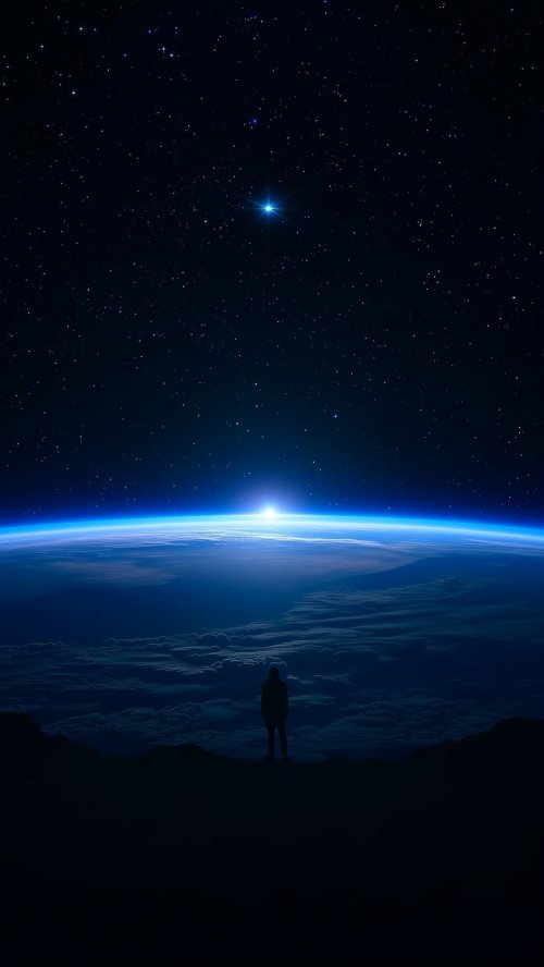 Lone Figure, Cosmic Dawn