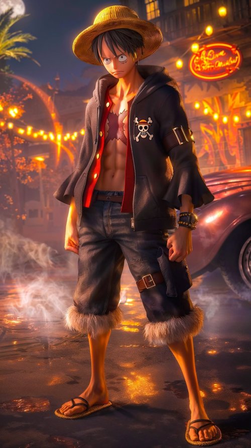 Luffy in Urban Night - Related Desktop & Laptop wallpaper