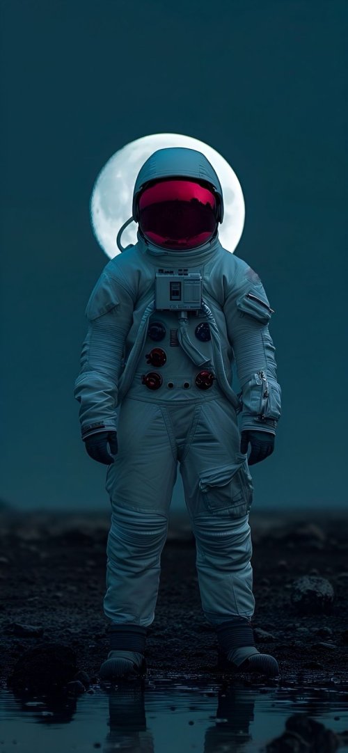 Lunar Astronaut Reflection - Related OpersCraft wallpaper