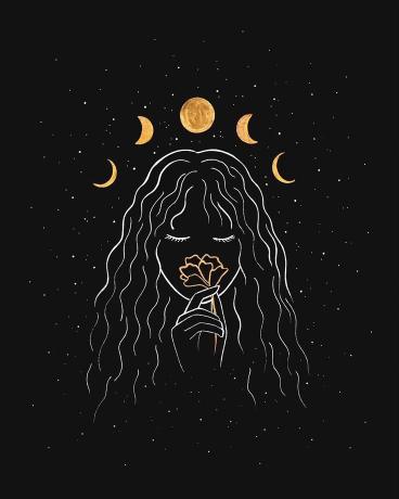 Lunar Woman with Flower - Related StockWalls wallpaper