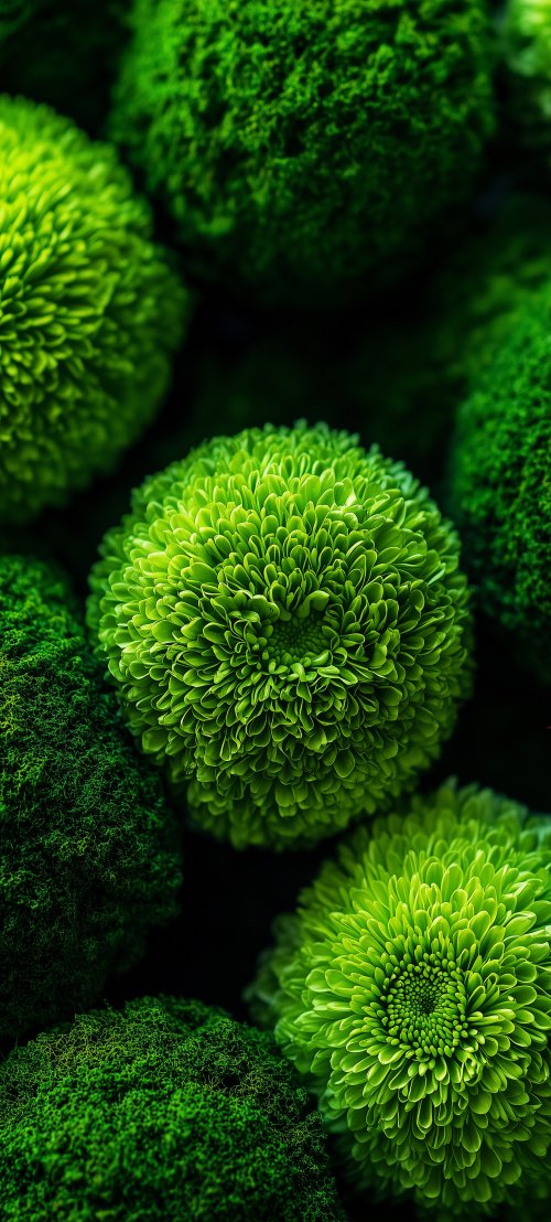 Lush Green Chrysanthemum Blooms - Related StockWalls wallpaper