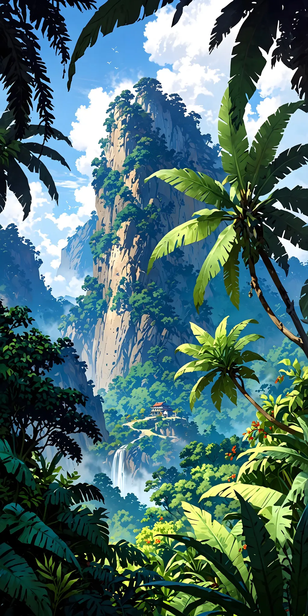 Lush Tropical Mountain View
