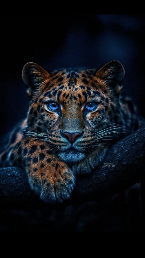 Majestic Blue-Eyed Leopard
