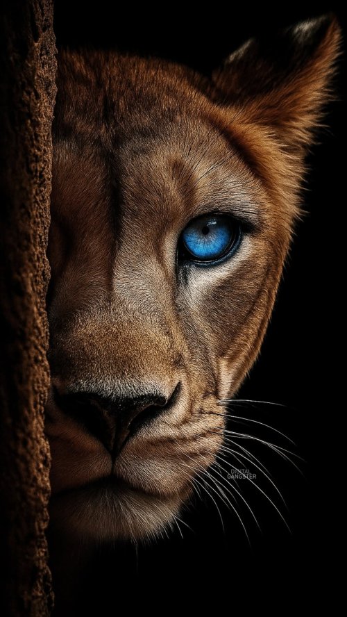 Majestic Lion's Blue Eye - random Wallpaper