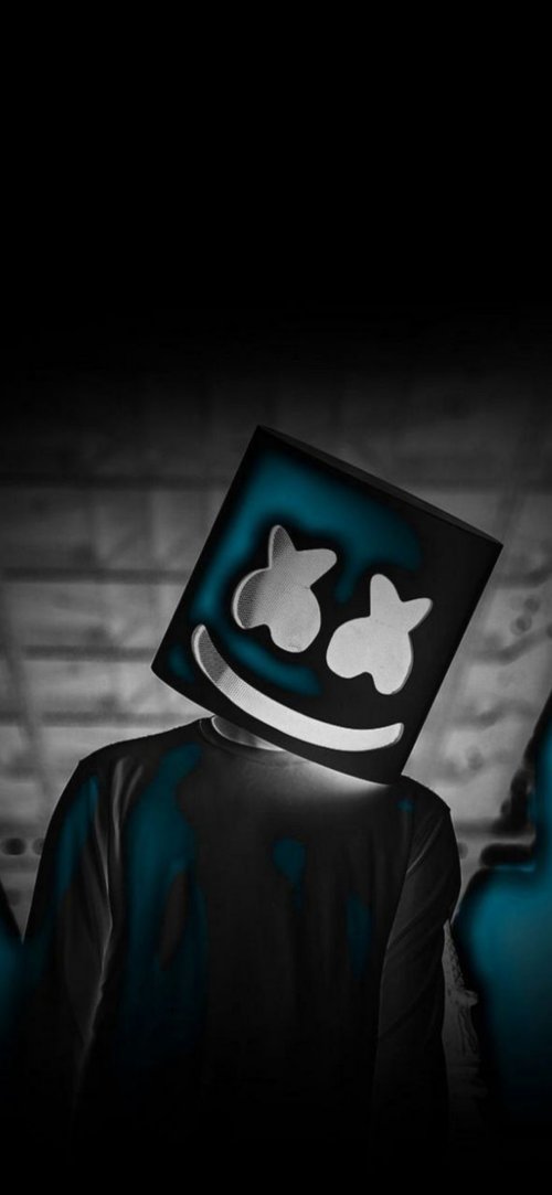Marshmello Blue Glow - music Wallpaper