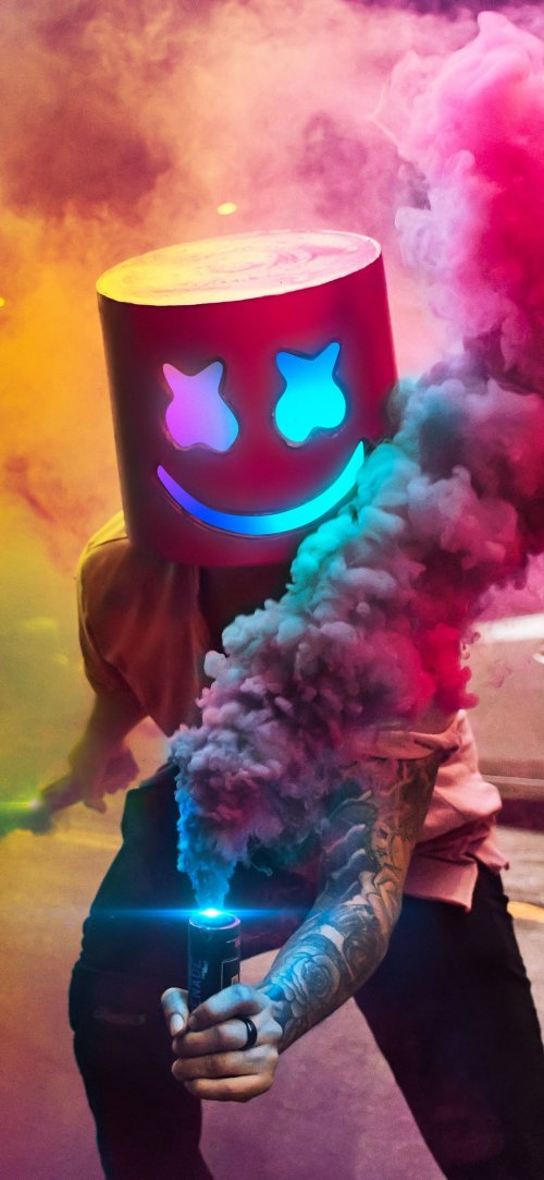 Marshmello Smoke Bomb - music Wallpaper