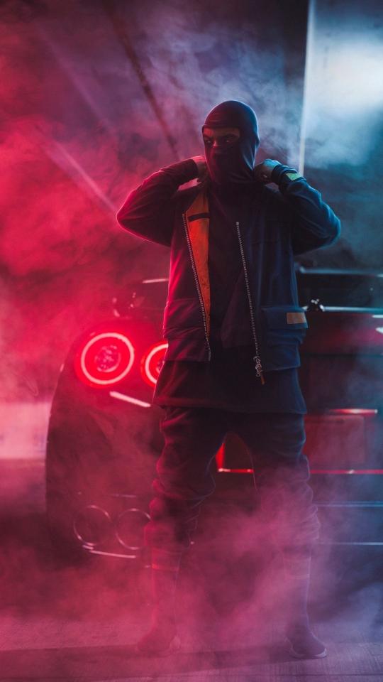 Masked Figure and Car - Related OpersCraft wallpaper