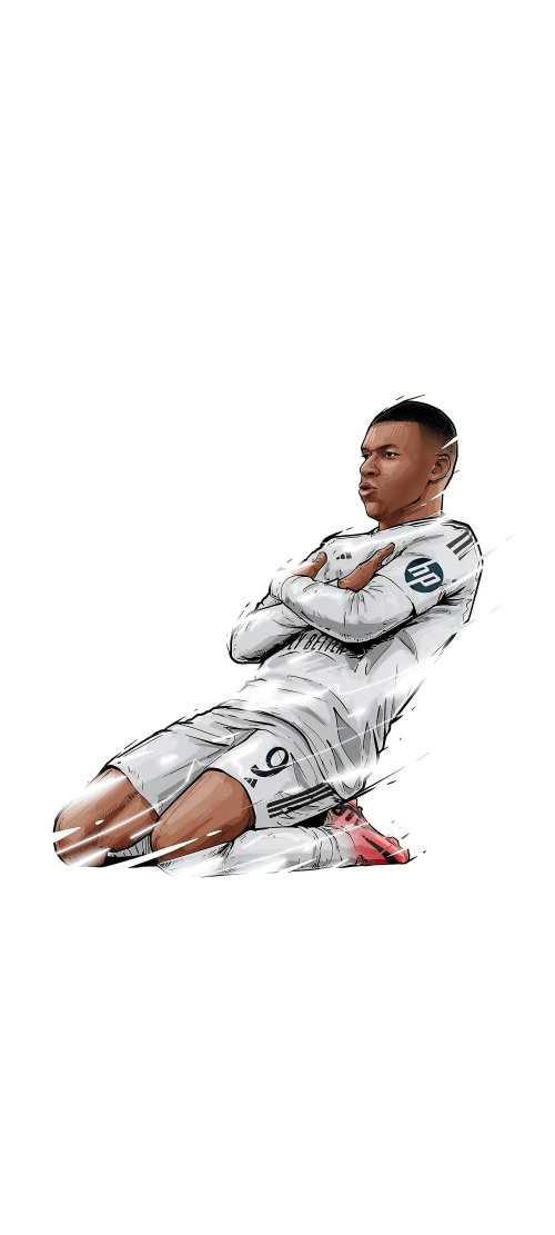 Mbappe Celebration Sketch Art