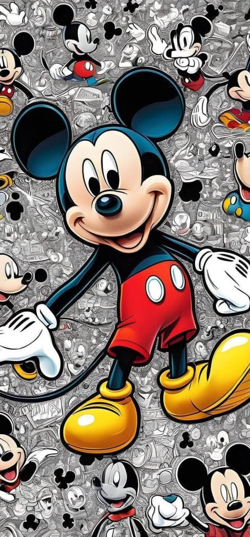 Mickey Mouse Collage - character Wallpaper