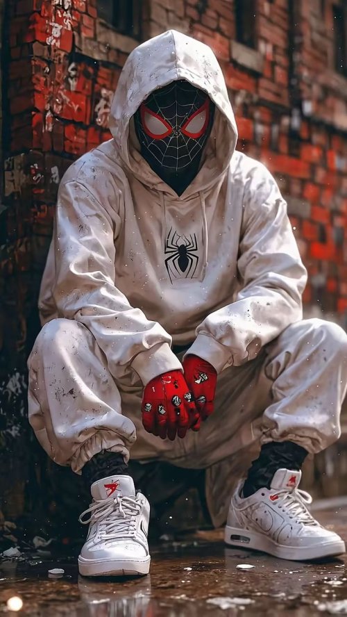 Miles Morales Crouching - Related OpersCraft wallpaper