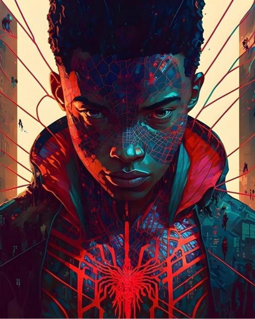 Miles Morales Cyberpunk Portrait - Related OpersCraft wallpaper