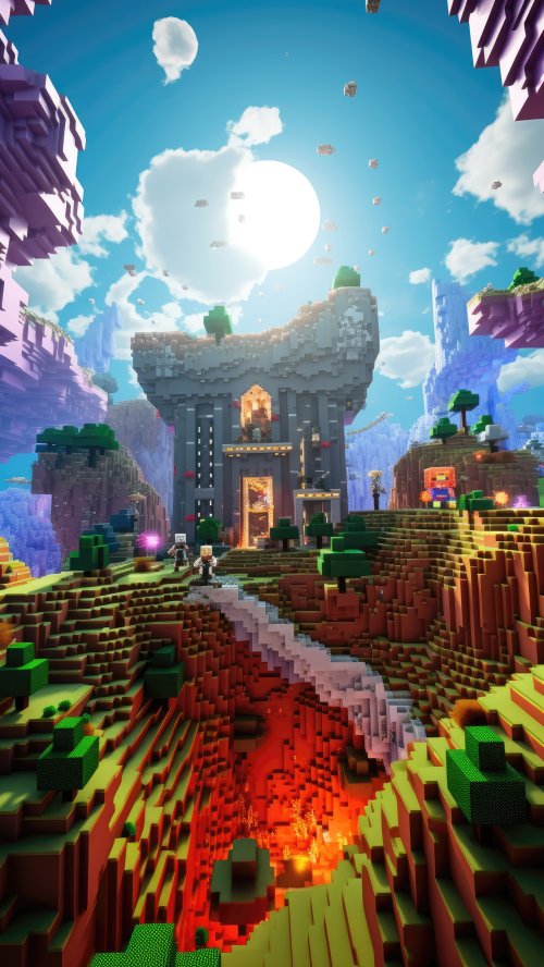 Minecraft Lava Fortress - minecraft Wallpaper