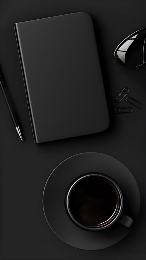 Minimalist Black Desk Setup