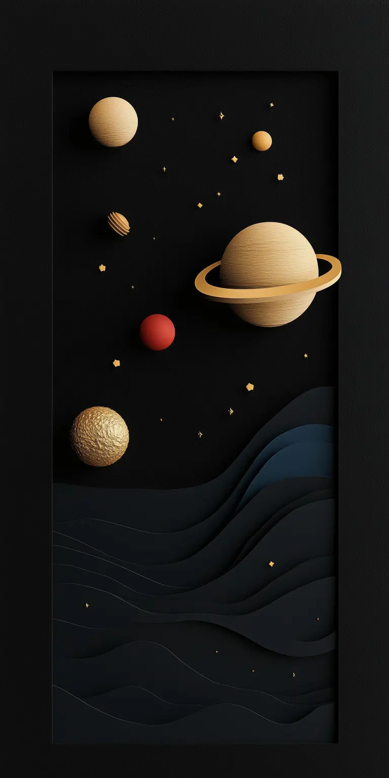 Minimalist Celestial Planetscape Art - Related OpersCraft wallpaper