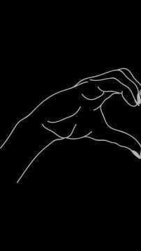 Minimalist Hand Heart Outline - Related Darkify wallpaper