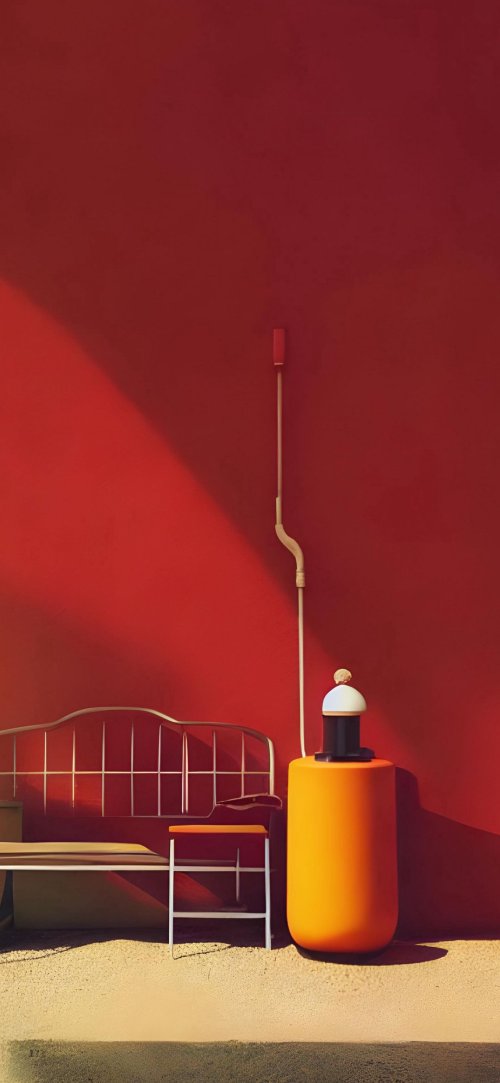 Minimalist Red Room - Related Darkify wallpaper