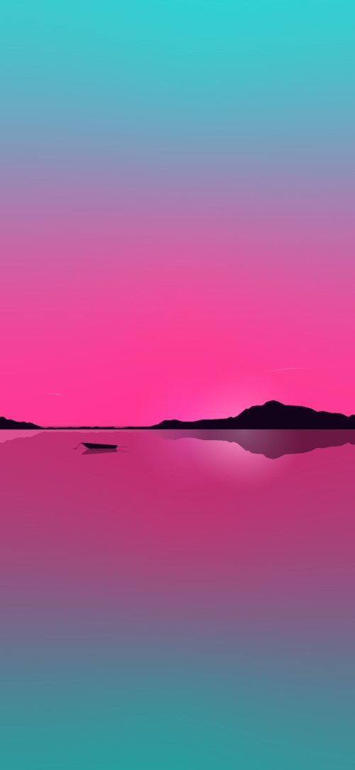 Minimalist Sunset Lake - Related StockWalls wallpaper