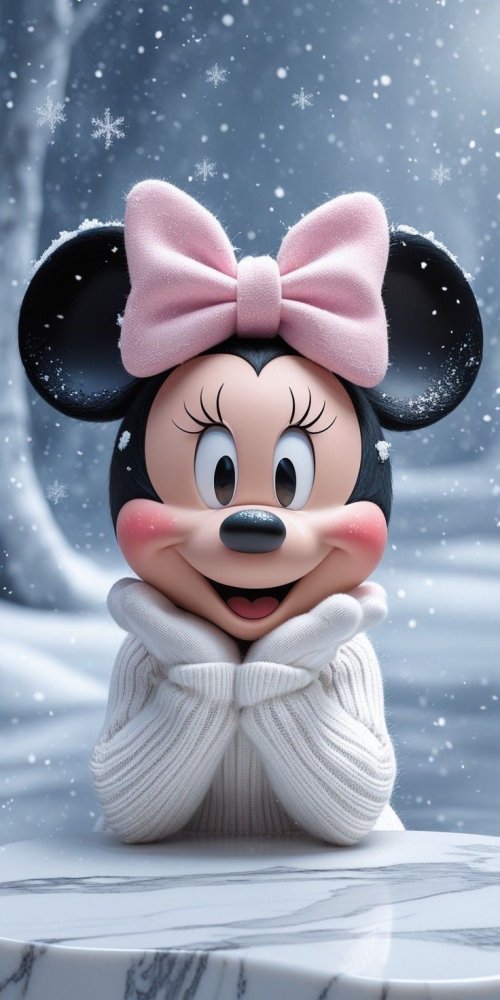 Minnie Mouse Winter - character Wallpaper