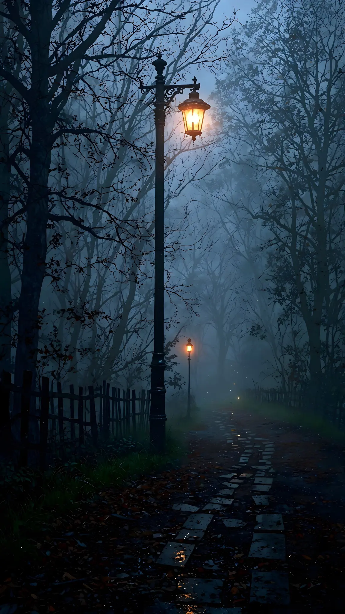 Misty Path Lamplight Glow - Related OpersCraft wallpaper