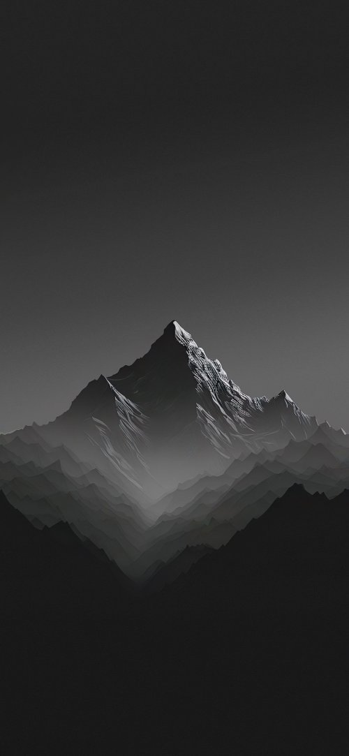 Monochromatic Mountain Landscape - Related OpersCraft wallpaper