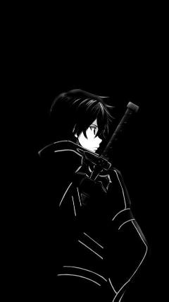 Monochrome Anime Swordsman - Related OpersCraft wallpaper