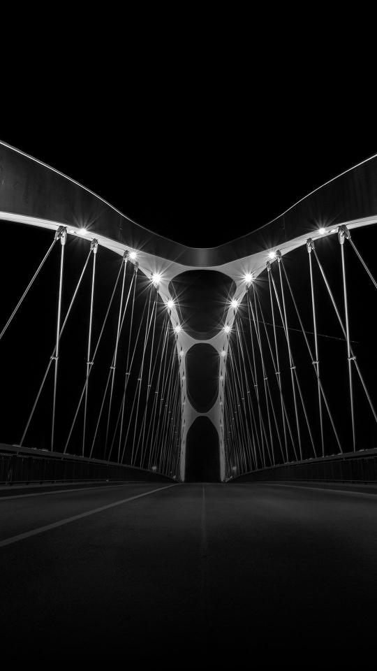 Monochrome Bridge at Night - Related OpersCraft wallpaper