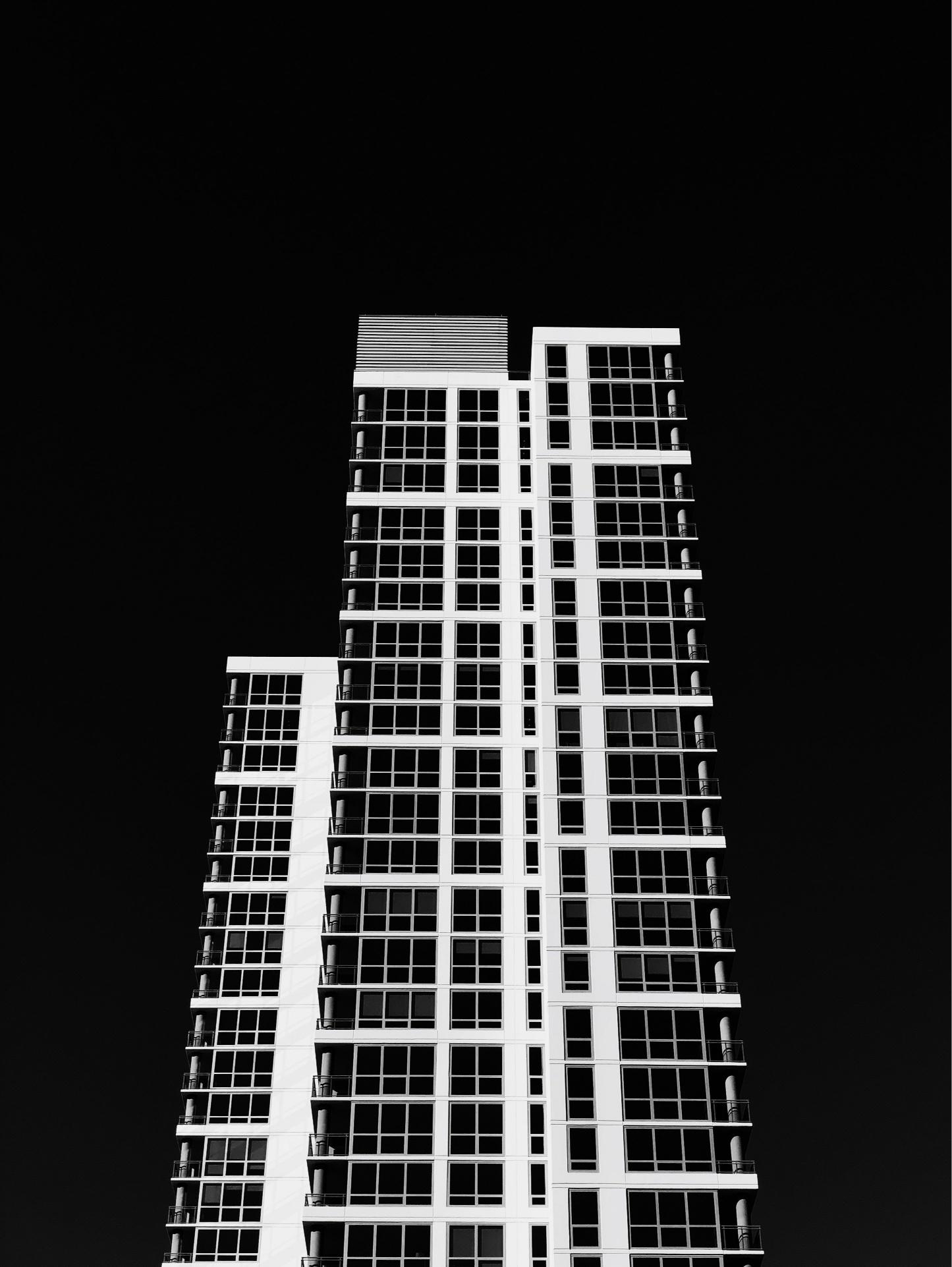 Monochrome Building Silhouette - Related OpersCraft wallpaper