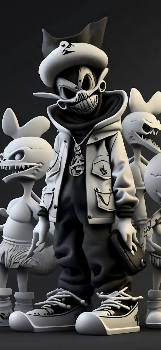 Monochrome Cartoon Crew - Related OpersCraft wallpaper