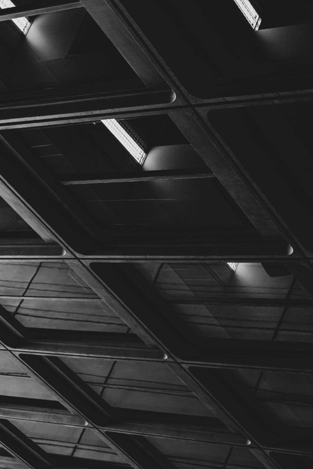 Monochrome Ceiling Grid - Related OpersCraft wallpaper