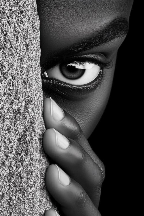 Monochrome Gaze - random Wallpaper