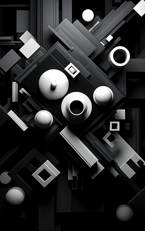 Monochrome Geometric Composition - Related OpersCraft wallpaper