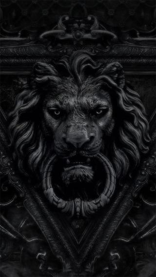 Monochrome Lion Door Knocker - Related OpersCraft wallpaper