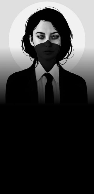 Monochrome Masked Woman Portrait - Related OpersCraft wallpaper