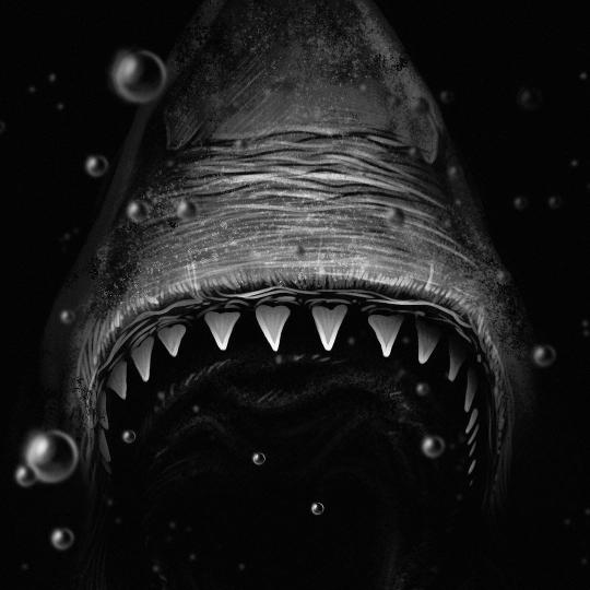 Monochrome Shark Jaws - Related OpersCraft wallpaper