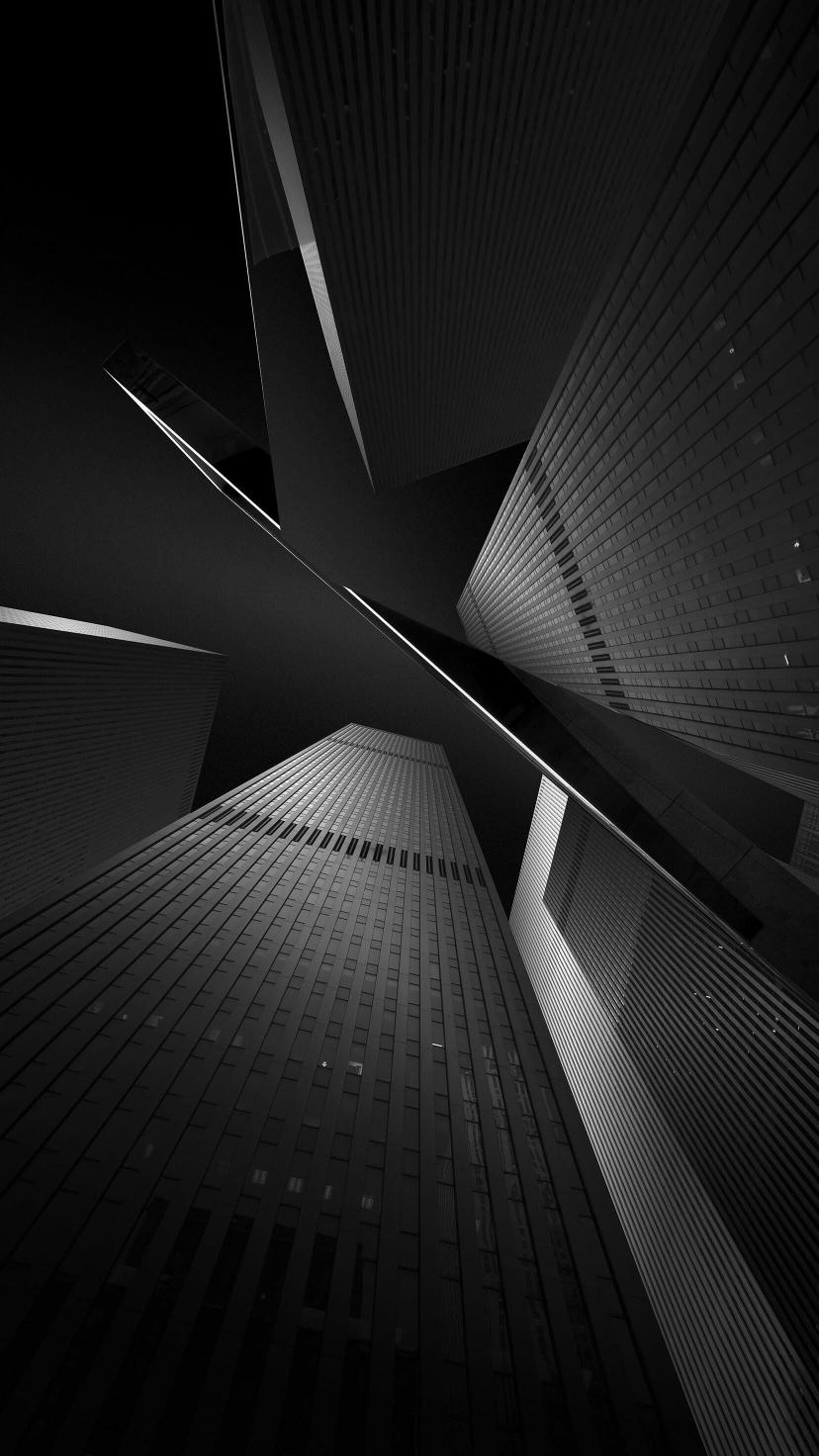 Monochrome Skyscraper Perspective - Related OpersCraft wallpaper