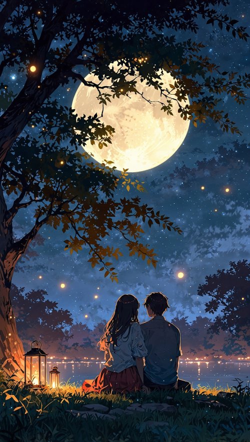 Moonlit Lovers' Serenity - Related OpersCraft wallpaper