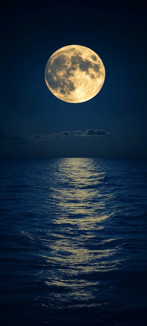 Moonlit Ocean Serenity
