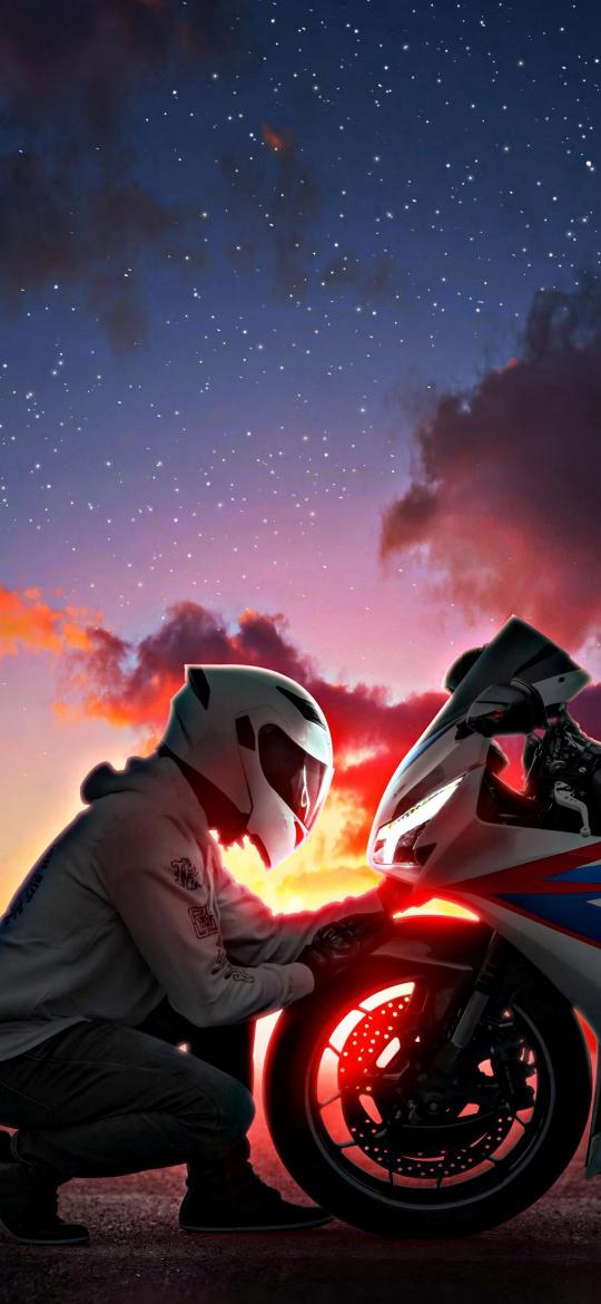 Motorcycle Stargazing - Related StockWalls wallpaper