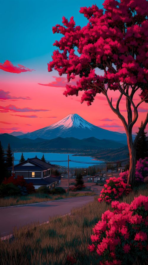 Mount Fuji Sunset View - Related Desktop & Laptop wallpaper