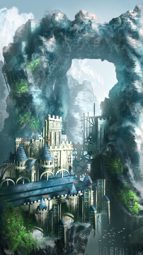 Mountain Castle Fantasy - Related StockWalls wallpaper